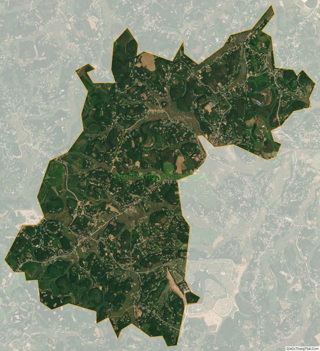 Bản đồ vệ tinh xã Trung Giáp, huyện Phù Ninh