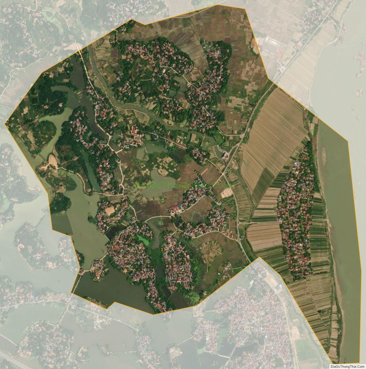 Bản đồ vệ tinh xã Vĩnh Phú (cũ), huyện Phù Ninh