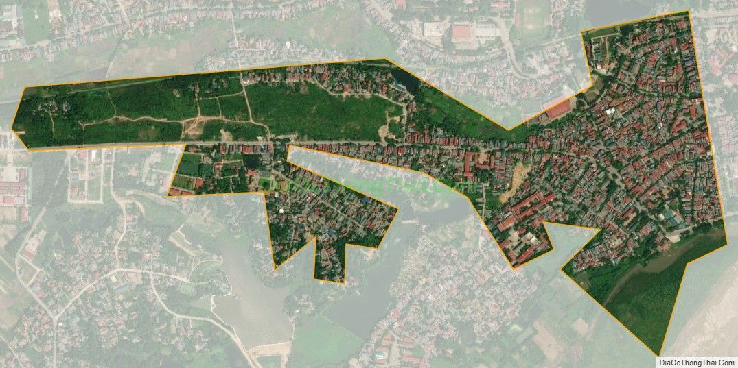 Bản đồ vệ tinh phường Âu Cơ, thị xã Phú Thọ