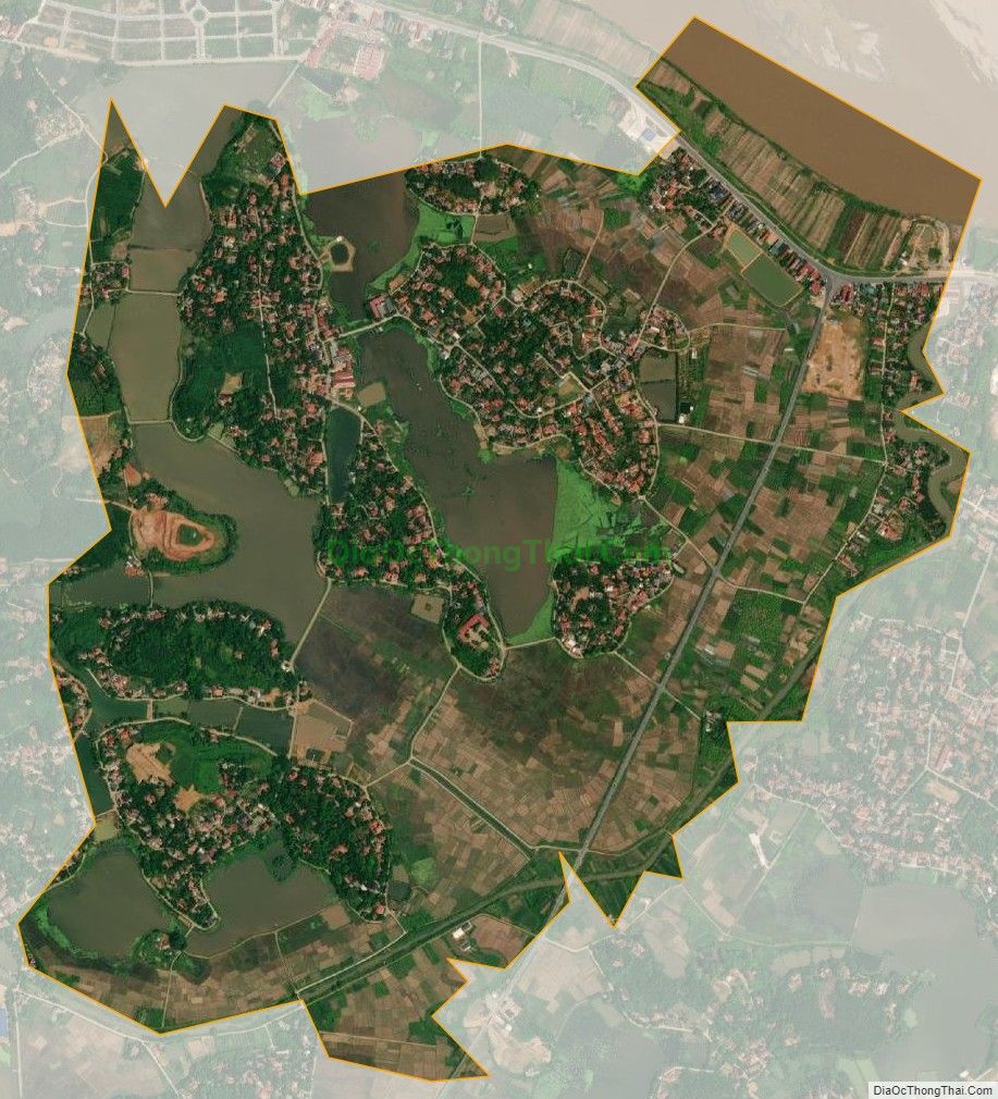 Bản đồ vệ tinh xã Dậu Dương (cũ), huyện Tam Nông