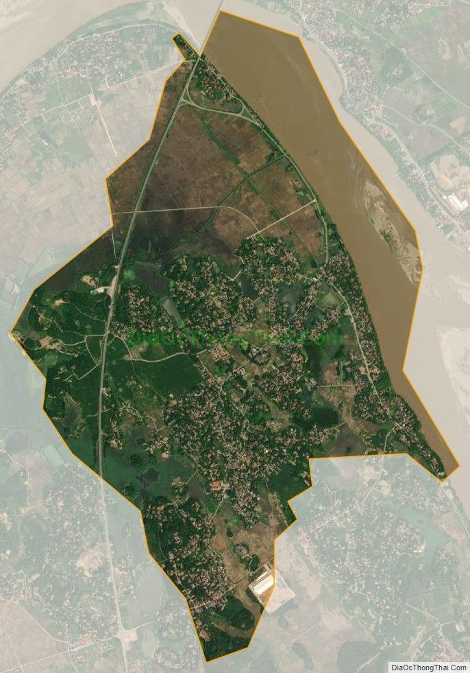 Bản đồ vệ tinh xã Hiền Quan, huyện Tam Nông