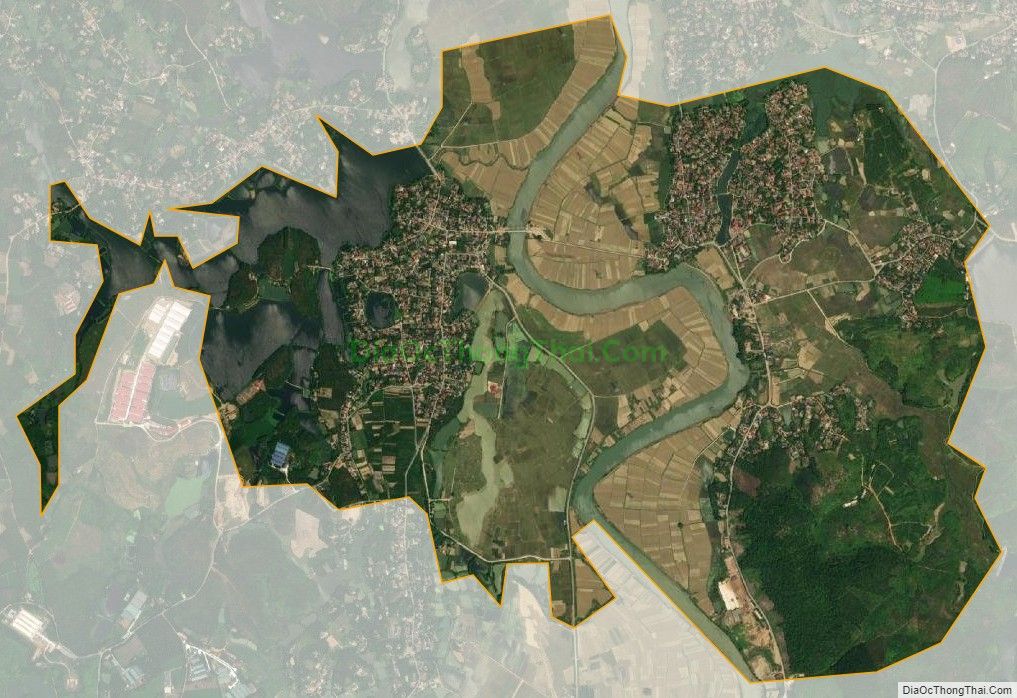 Bản đồ vệ tinh xã Quang Húc, huyện Tam Nông