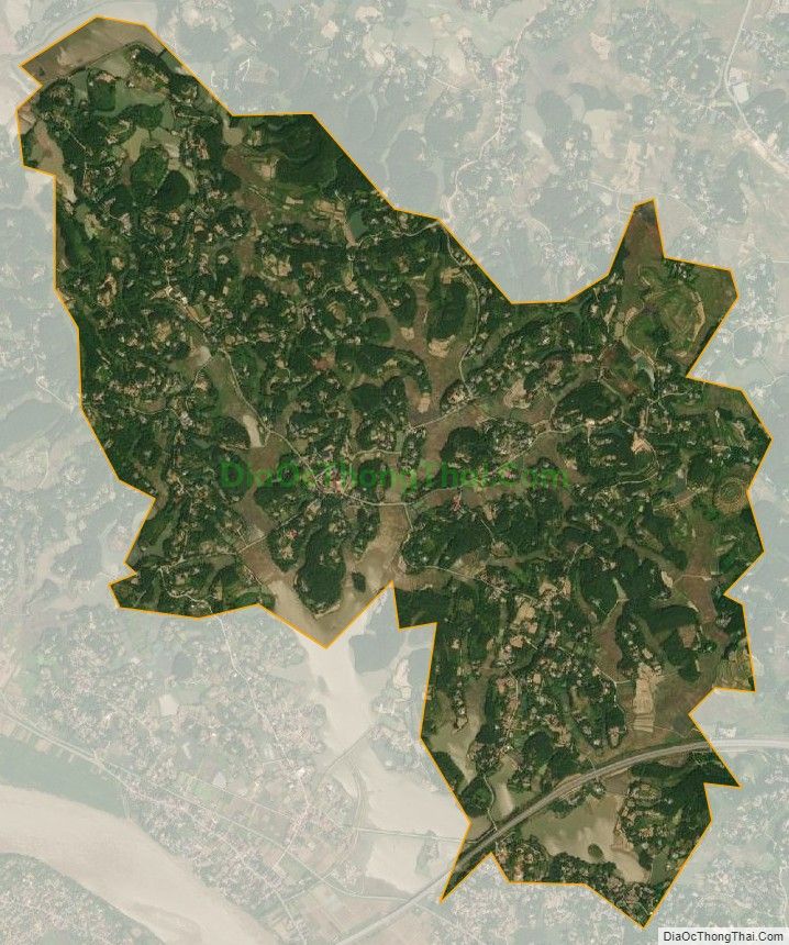 Bản đồ vệ tinh xã Thanh Xá (cũ), huyện Thanh Ba