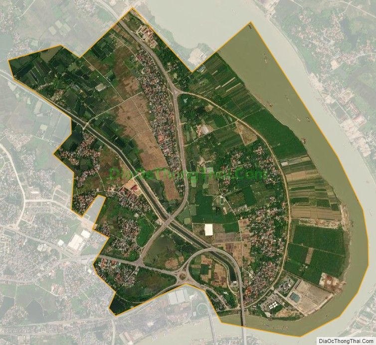 Bản đồ vệ tinh xã Sông Lô, thành phố Việt Trì