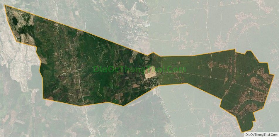 Bản đồ vệ tinh xã Hòa Định Đông, huyện Phú Hòa