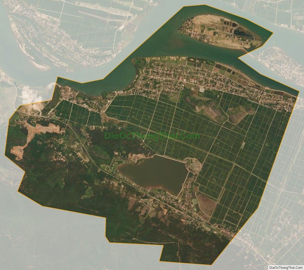 Bản đồ vệ tinh xã Quảng Tiên, thị xã Ba Đồn
