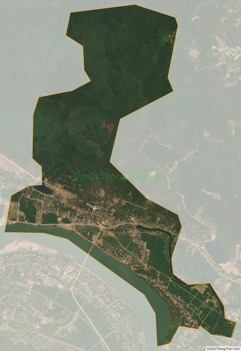 Bản đồ vệ tinh xã Cảnh Hóa, huyện Quảng Trạch