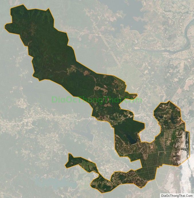 Bản đồ vệ tinh xã Quảng Lưu, huyện Quảng Trạch