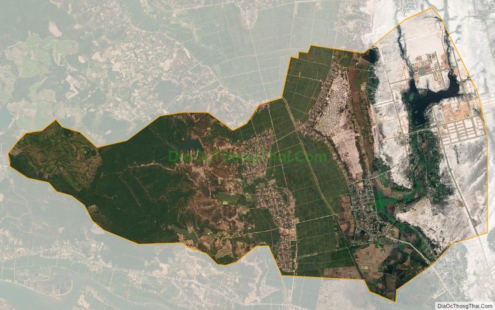 Bản đồ vệ tinh xã Quảng Phương, huyện Quảng Trạch