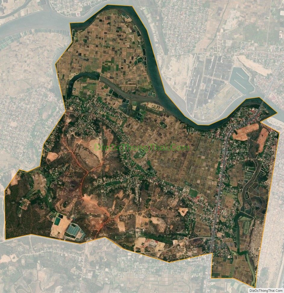 Bản đồ vệ tinh xã Quảng Tùng, huyện Quảng Trạch