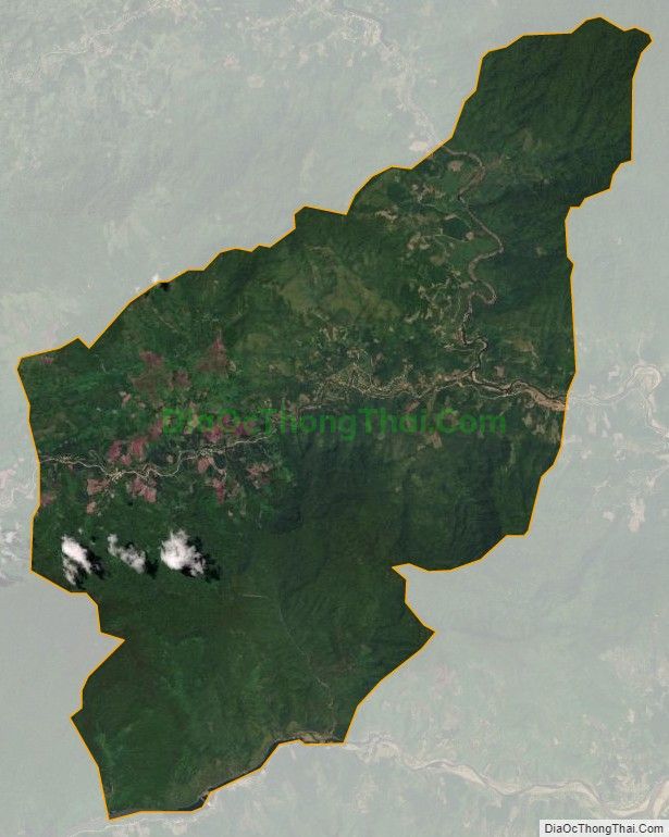 Bản đồ vệ tinh xã Kà Dăng, huyện Đông Giang