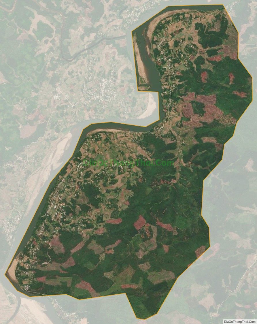 Bản đồ vệ tinh xã Quế Phước (cũ), huyện Nông Sơn