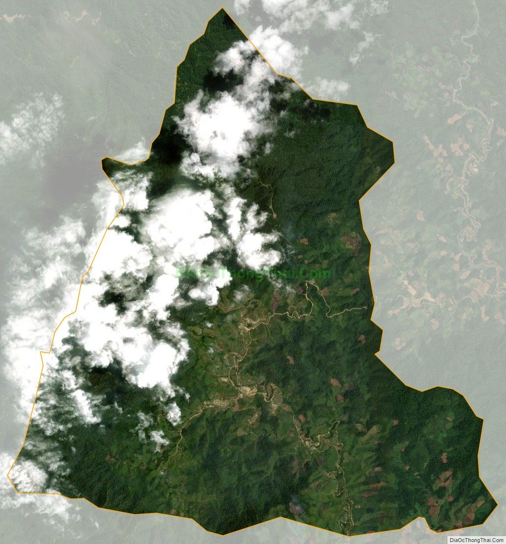 Bản đồ vệ tinh xã A Nông, huyện Tây Giang
