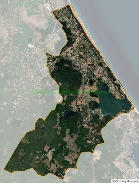 Bản đồ vệ tinh xã Phổ Khánh, thị xã Đức Phổ