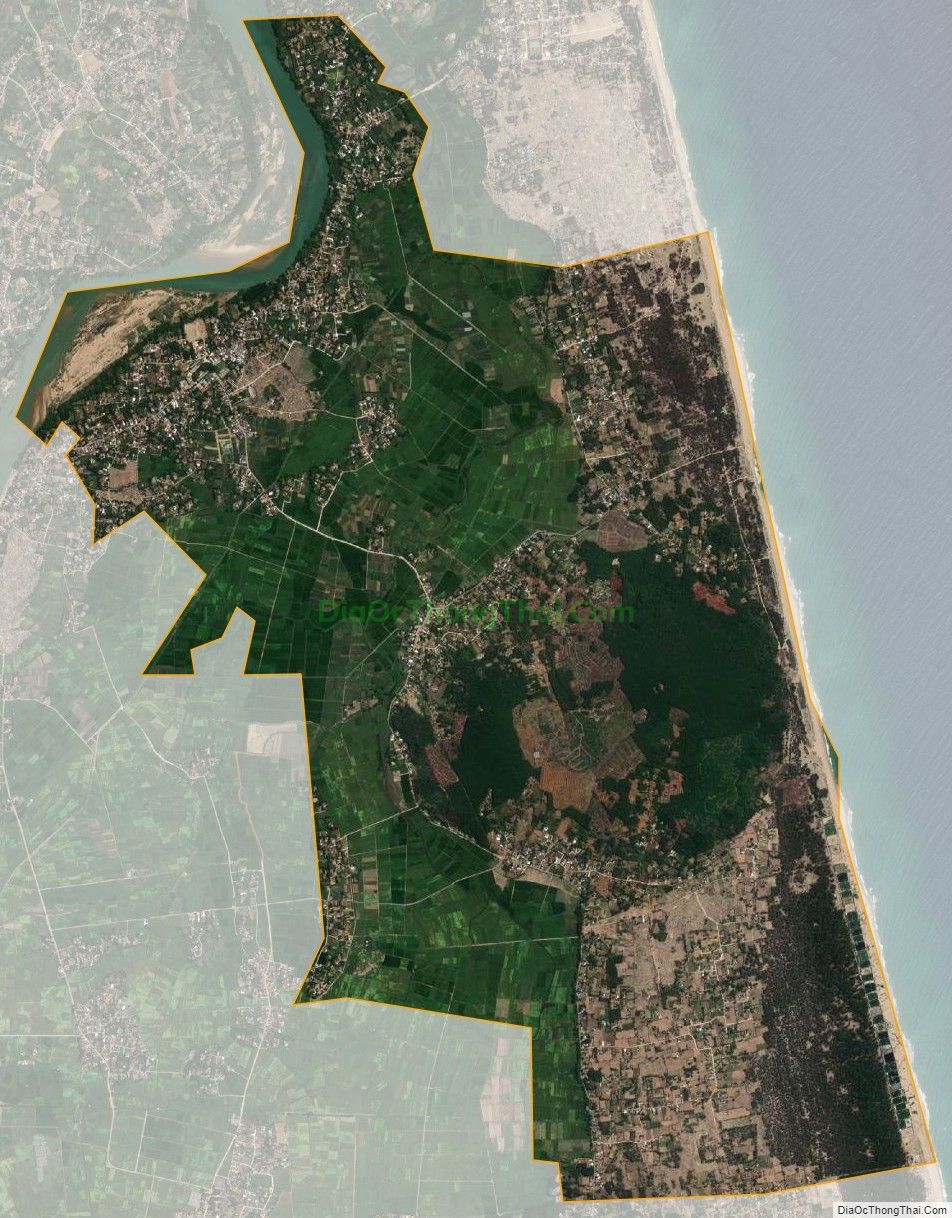 Bản đồ vệ tinh xã Đức Thắng, huyện Mộ Đức