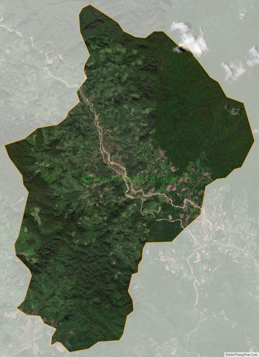 Bản đồ vệ tinh xã Sơn Bua, huyện Sơn Tây
