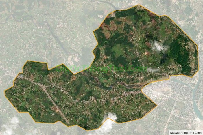 Bản đồ vệ tinh xã Quảng Chính, huyện Hải Hà