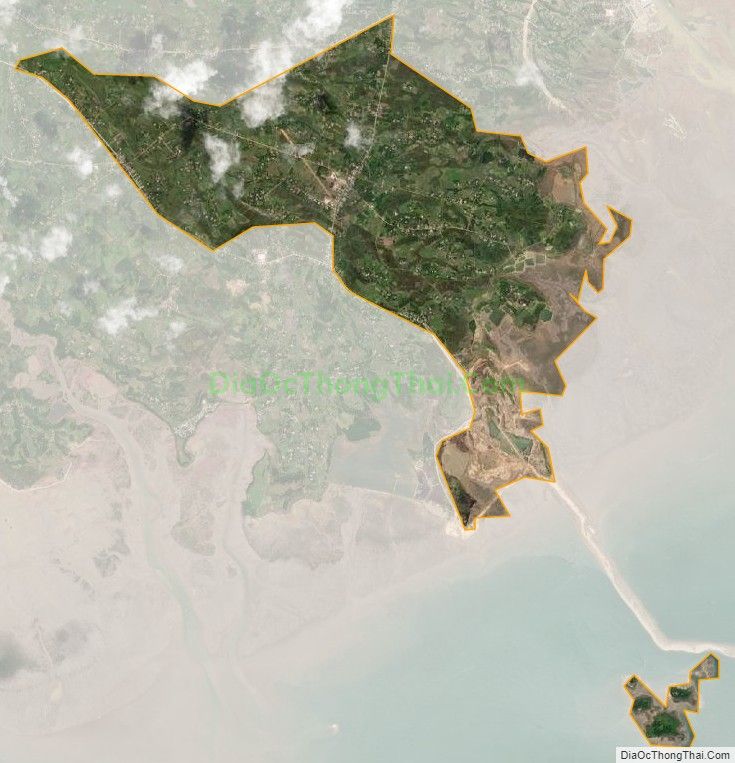 Bản đồ vệ tinh xã Quảng Điền (cũ), huyện Hải Hà