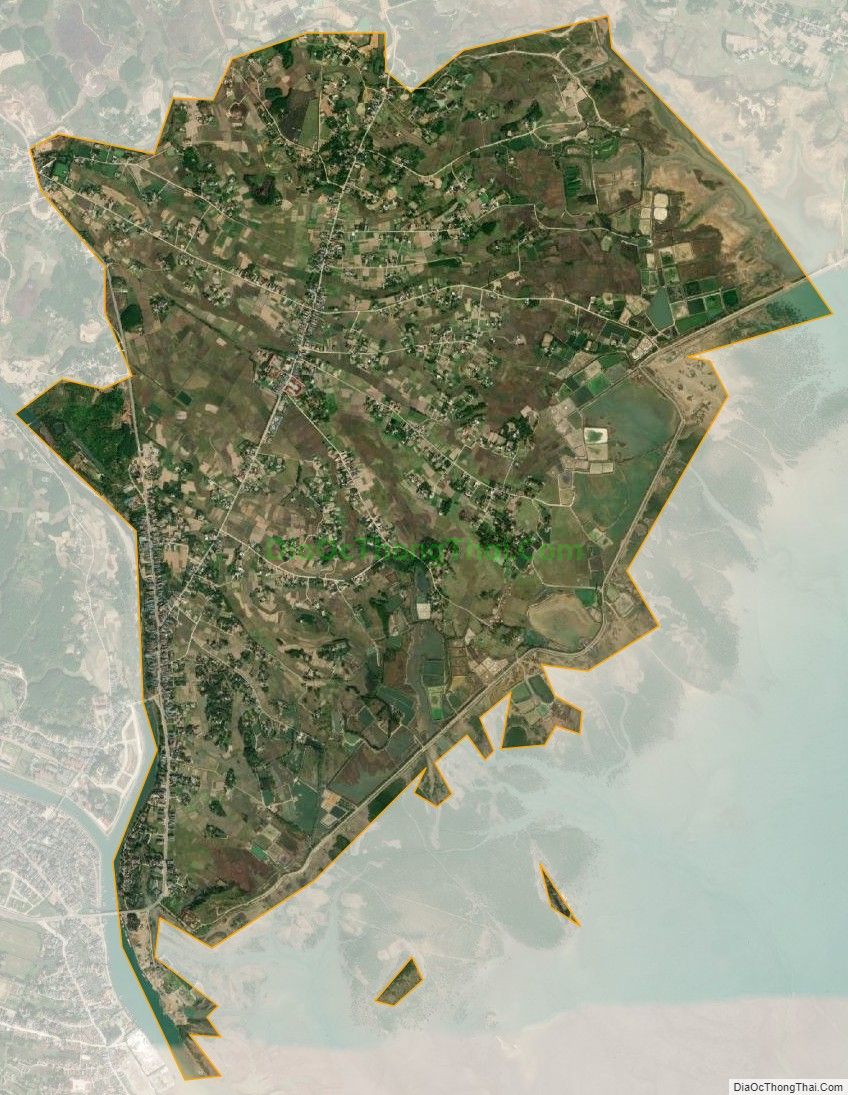 Bản đồ vệ tinh xã Quảng Minh, huyện Hải Hà