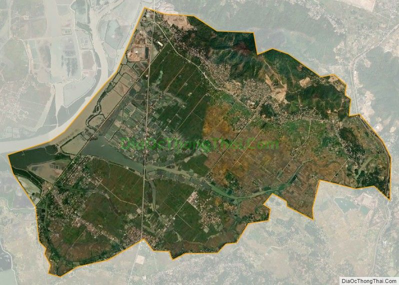Bản đồ vệ tinh xã Sông Khoai, thị xã Quảng Yên