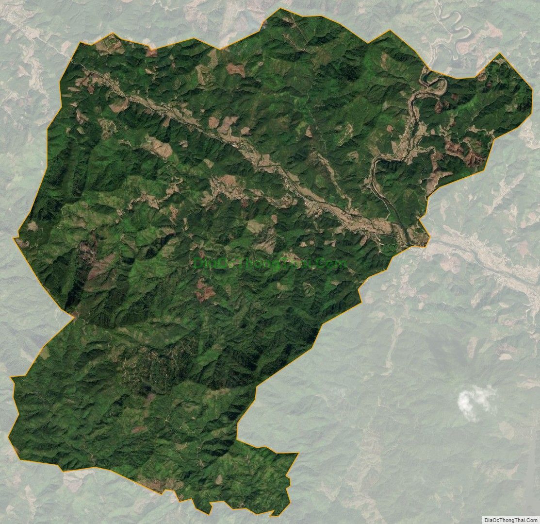 Bản đồ vệ tinh xã Điền Xá, huyện Tiên Yên