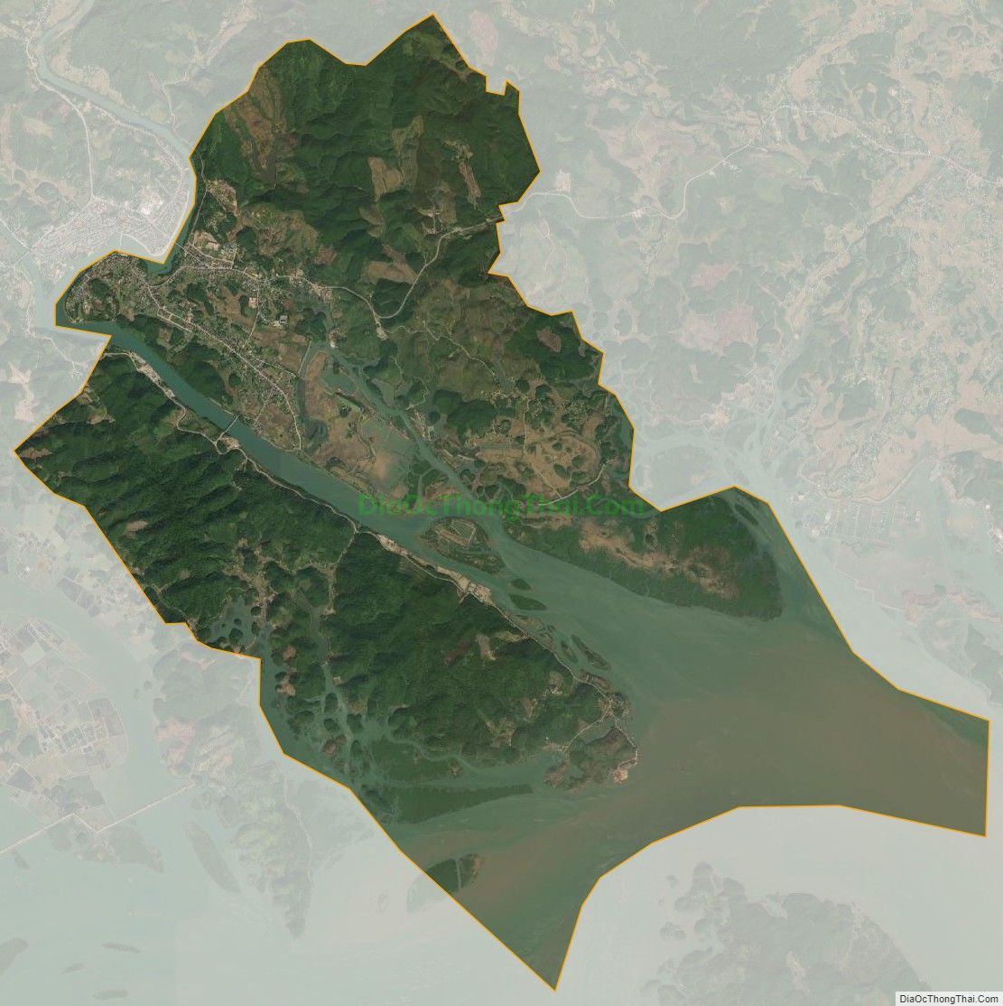 Bản đồ vệ tinh xã Tiên Lãng, huyện Tiên Yên