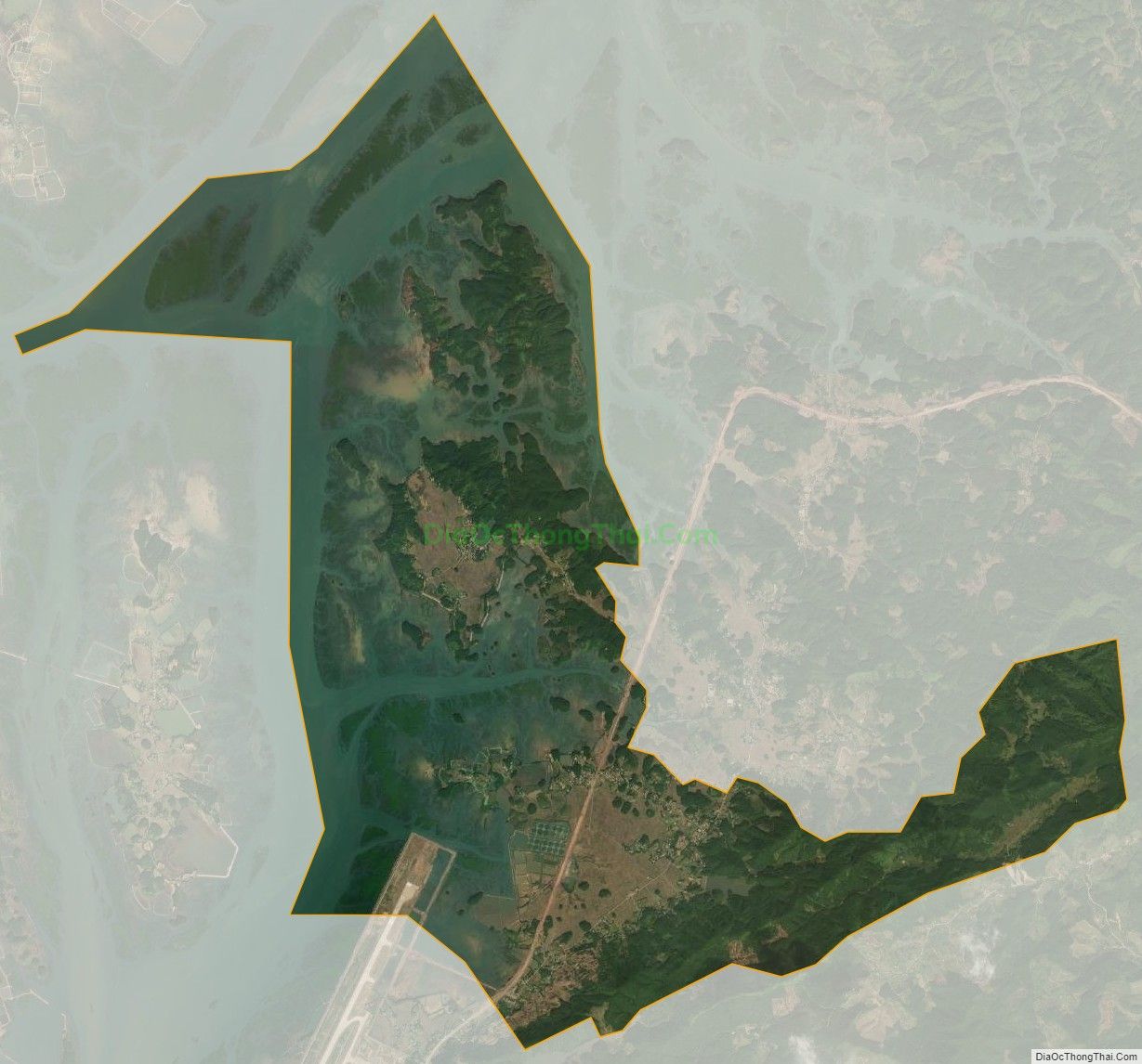 Bản đồ vệ tinh xã Bình Dân, huyện Vân Đồn