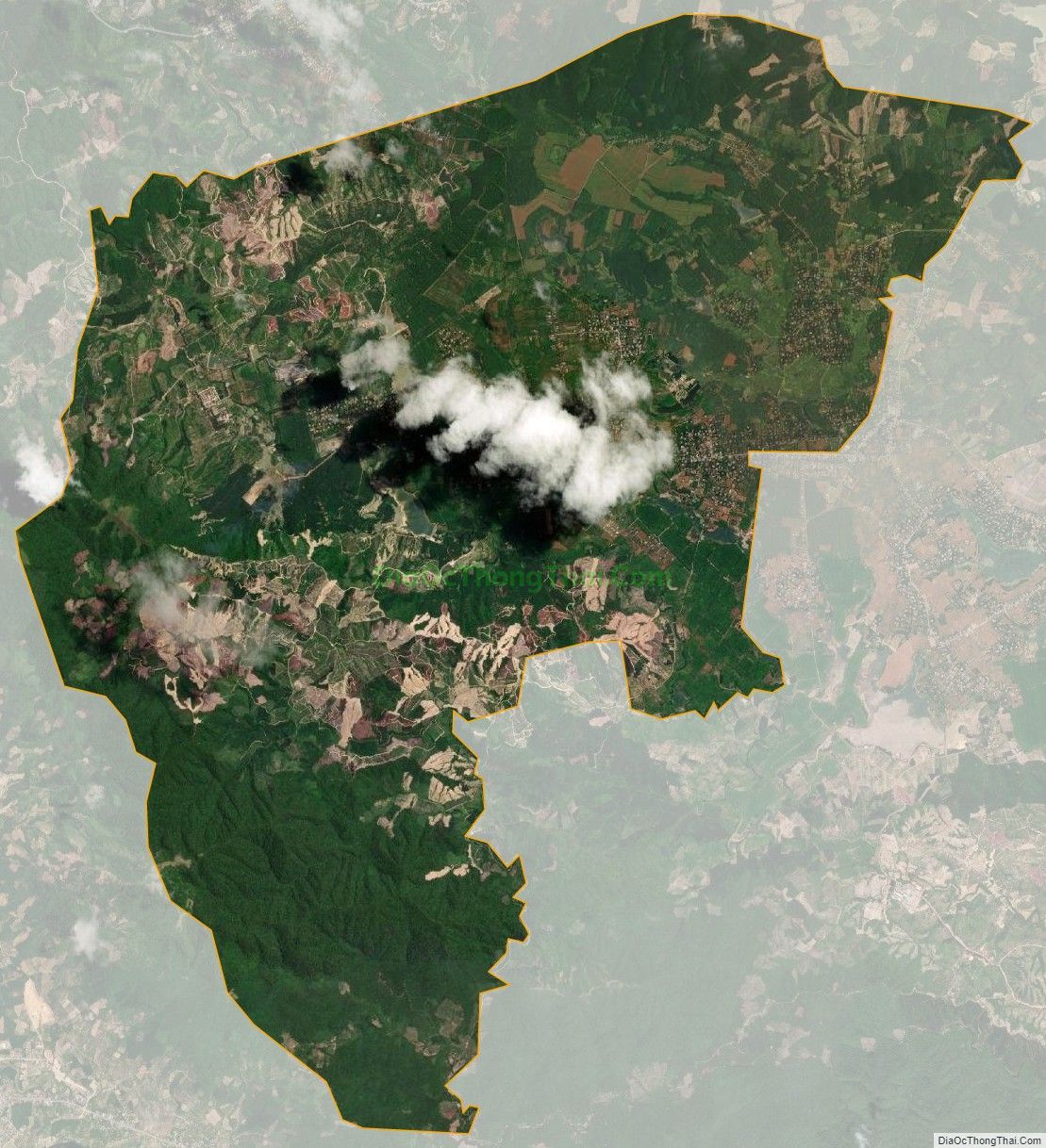 Bản đồ vệ tinh xã Cam Nghĩa, huyện Cam Lộ