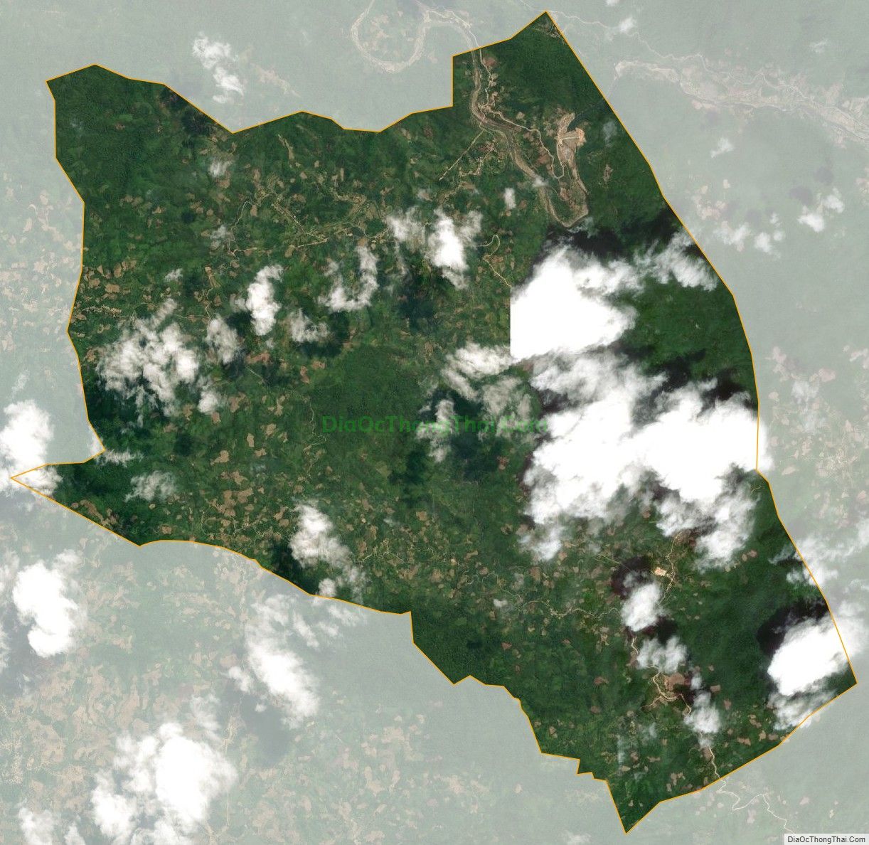 Bản đồ vệ tinh xã Ba Nang, huyện Đakrông
