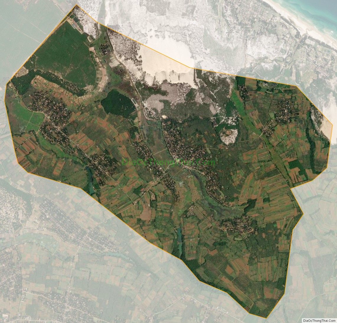 Bản đồ vệ tinh xã Vĩnh Trung (cũ), huyện Vĩnh Linh