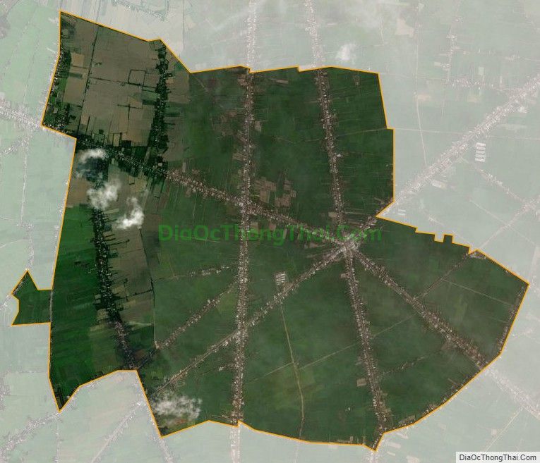 Bản đồ vệ tinh xã Thiện Mỹ, huyện Châu Thành