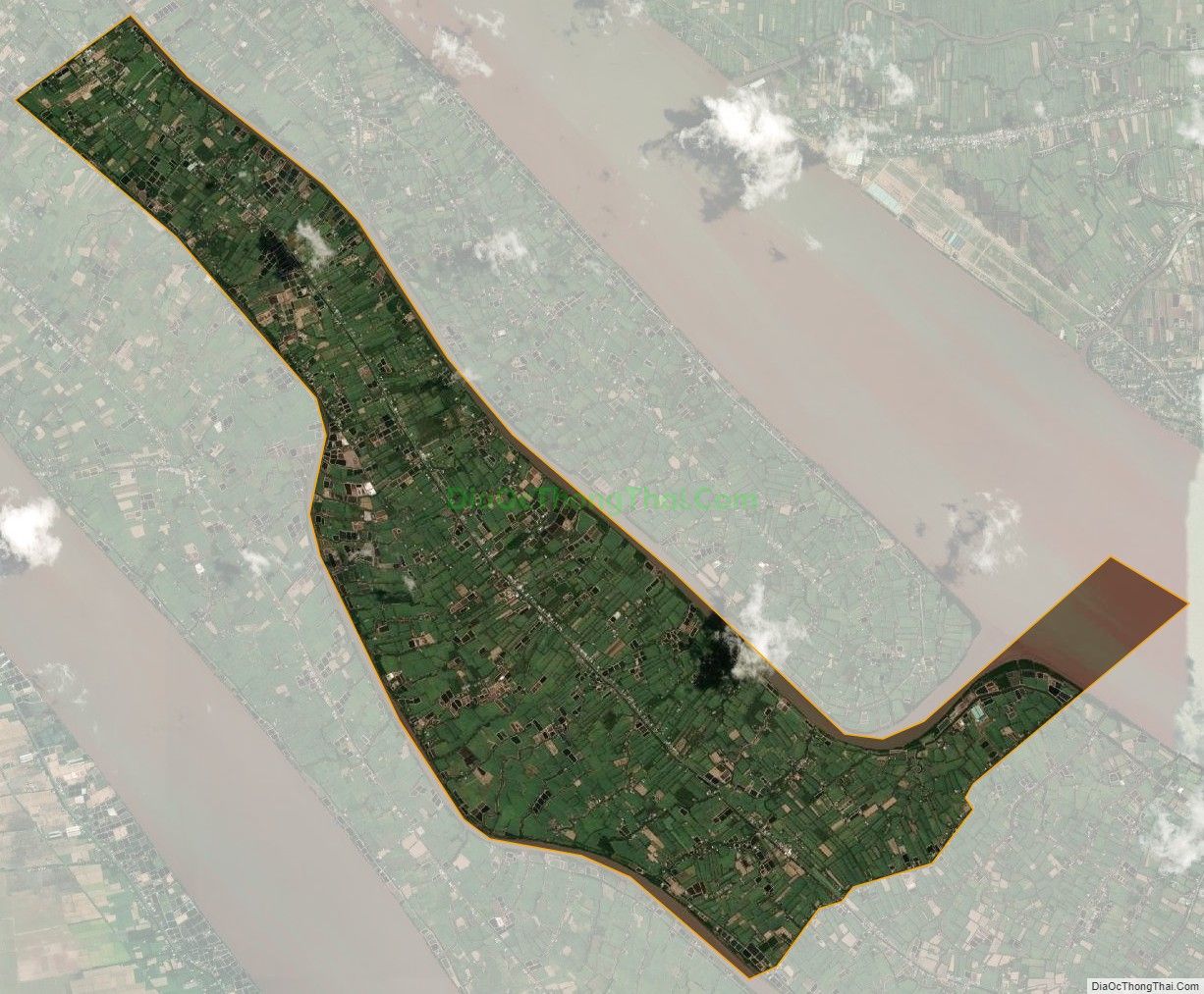 Bản đồ vệ tinh xã An Thạnh 2, huyện Cù Lao Dung
