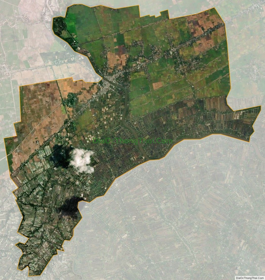 Bản đồ vệ tinh xã Thạnh Phú, huyện Mỹ Xuyên