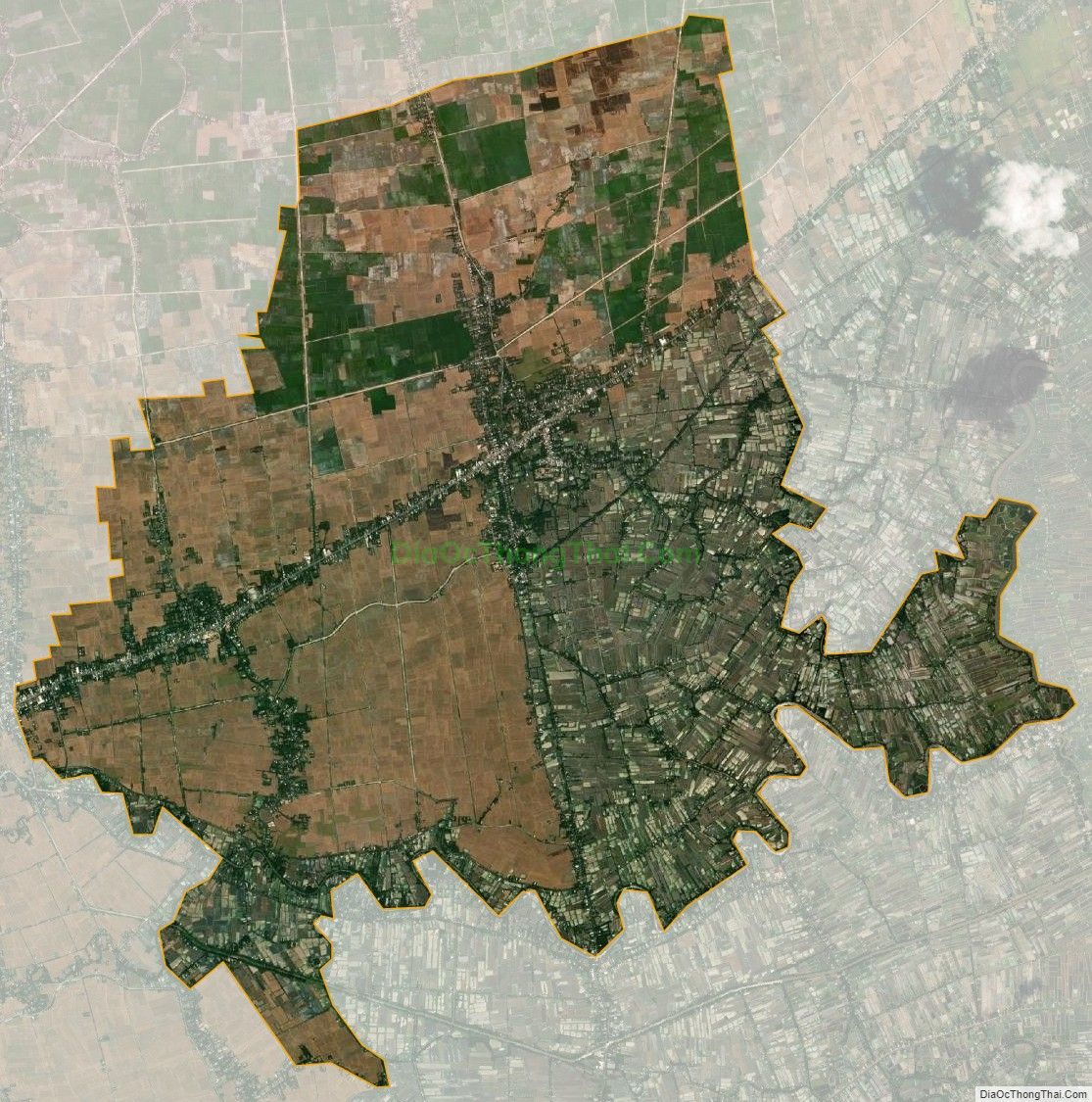 Bản đồ vệ tinh xã Thạnh Quới, huyện Mỹ Xuyên