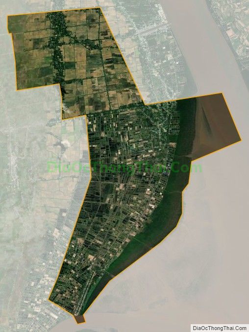 Bản đồ vệ tinh xã Trung Bình, huyện Trần Đề
