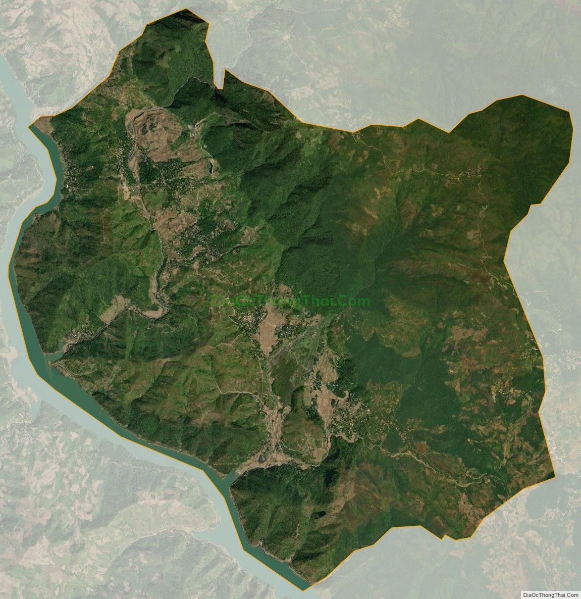 Bản đồ vệ tinh xã Pắc Ngà, huyện Bắc Yên