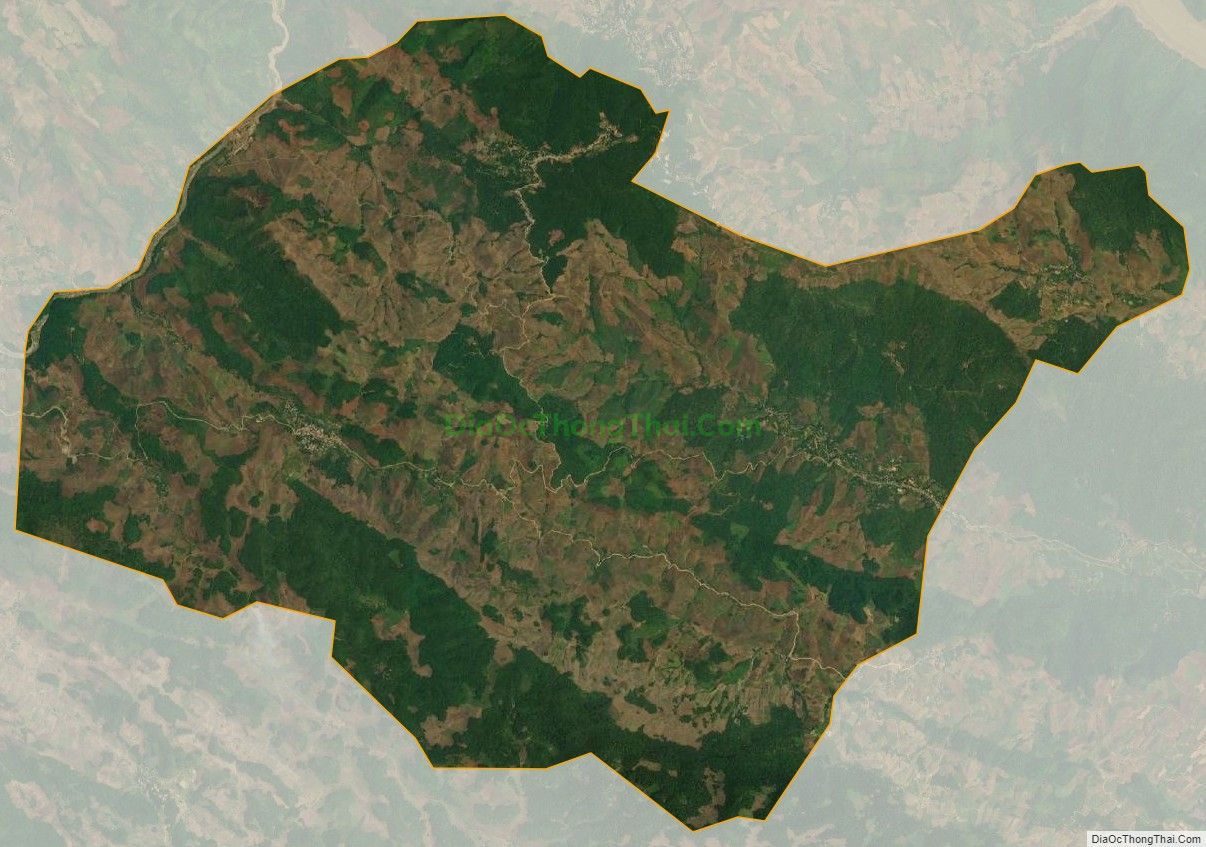 Bản đồ vệ tinh xã Phiêng Côn, huyện Bắc Yên