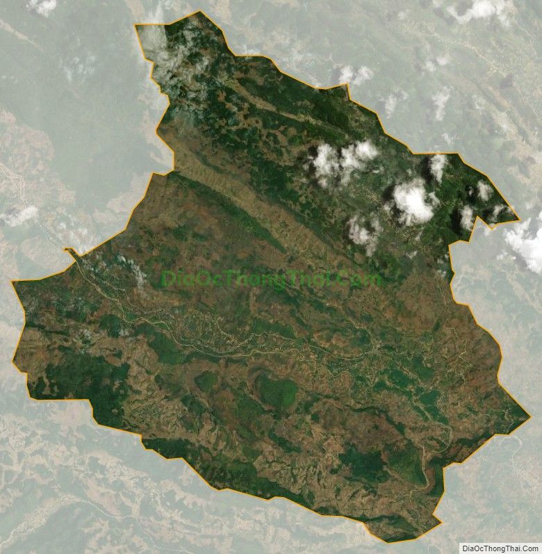 Bản đồ vệ tinh xã Chiềng Hắc, huyện Mộc Châu