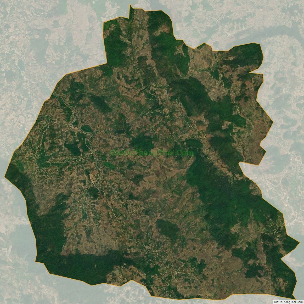 Bản đồ vệ tinh xã Hua Păng, huyện Mộc Châu