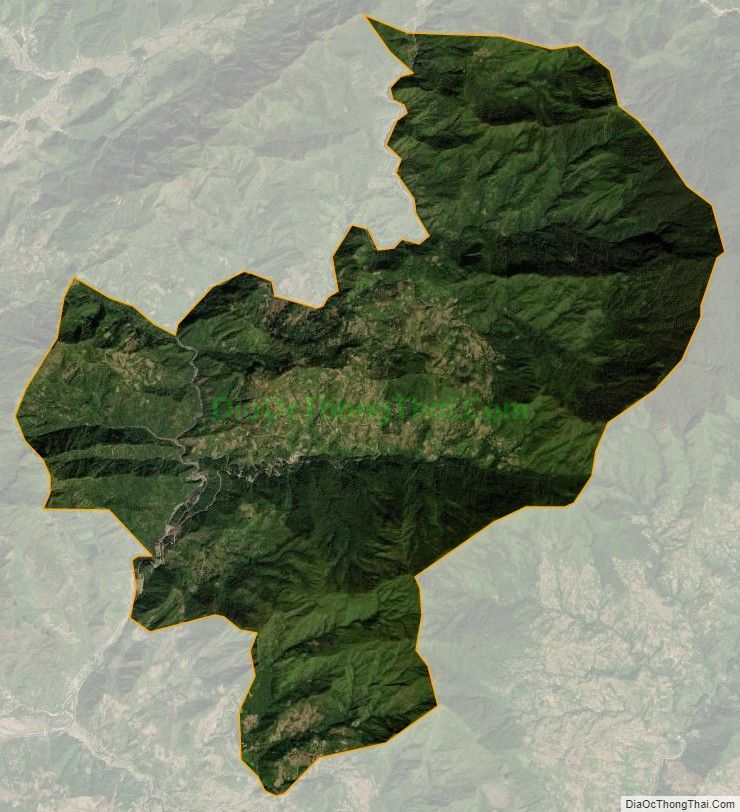 Bản đồ vệ tinh xã Chiềng Muôn, huyện Mường La