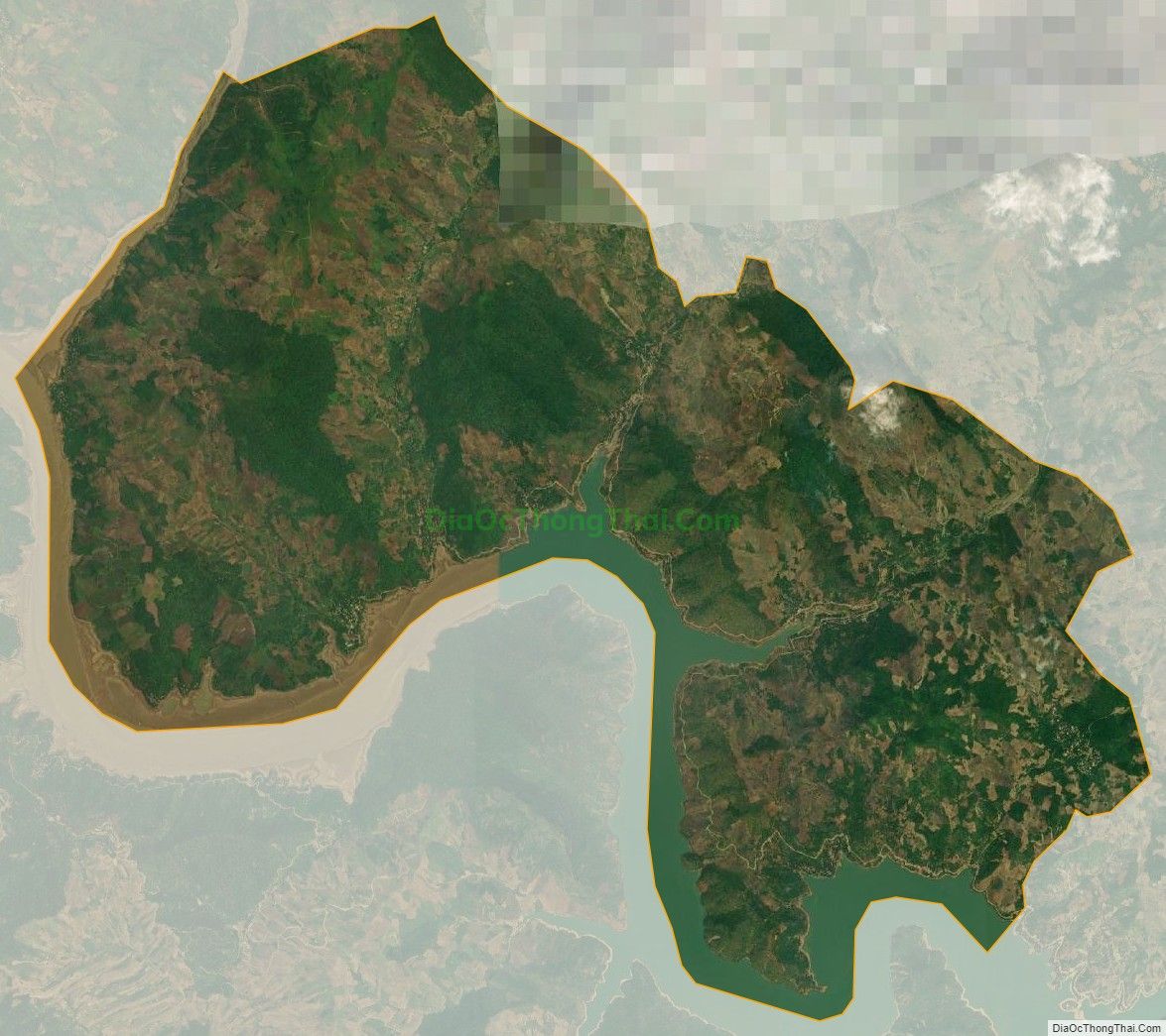 Bản đồ vệ tinh xã Đá Đỏ, huyện Phù Yên