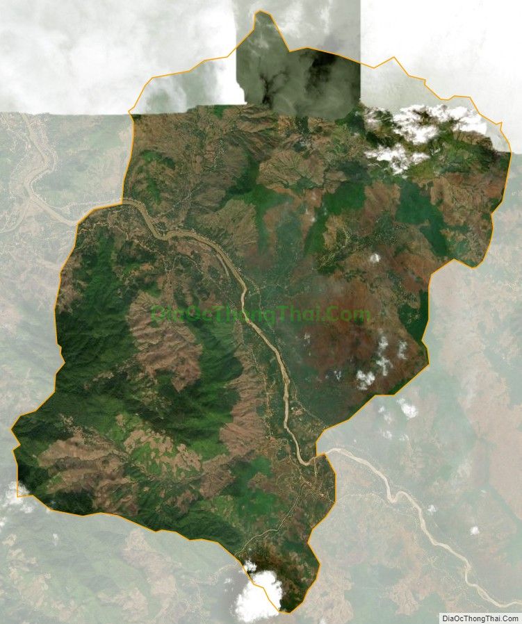 Bản đồ vệ tinh xã Chiềng Khoong, huyện Sông Mã