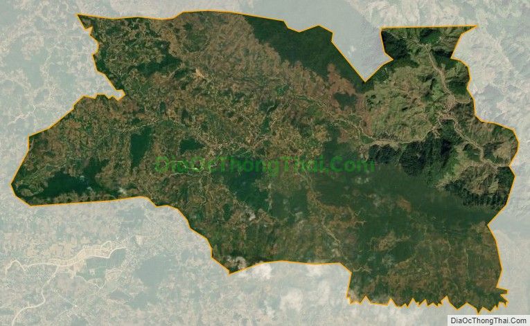 Bản đồ vệ tinh xã Chiềng Khoa, huyện Vân Hồ