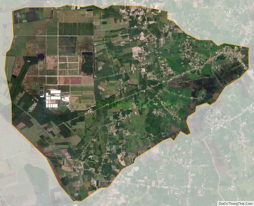Bản đồ vệ tinh xã Long Khánh, huyện Bến Cầu