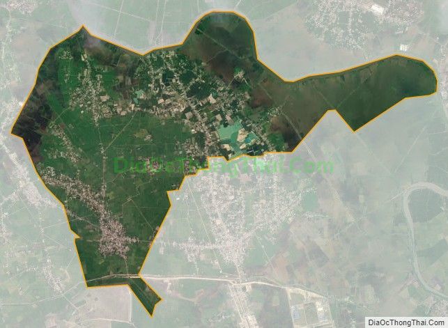 Bản đồ vệ tinh xã Tiên Thuận, huyện Bến Cầu