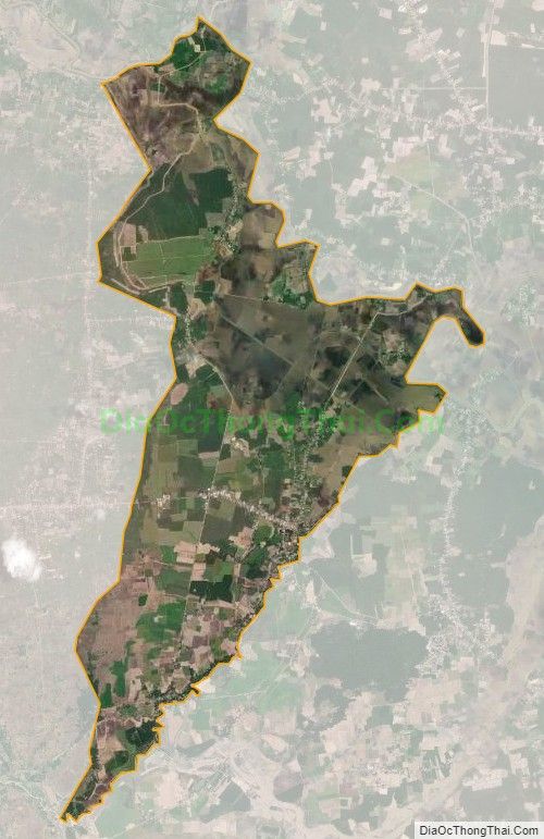 Bản đồ vệ tinh xã Biên Giới, huyện Châu Thành