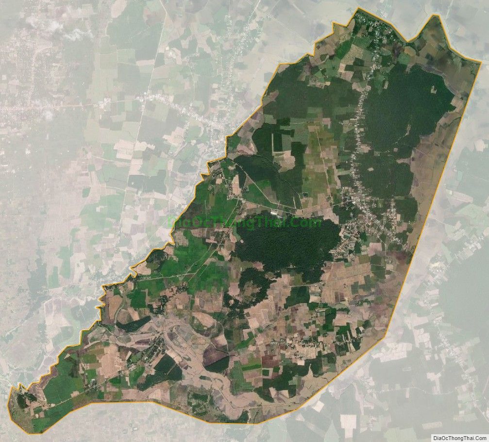 Bản đồ vệ tinh xã Hòa Thạnh, huyện Châu Thành