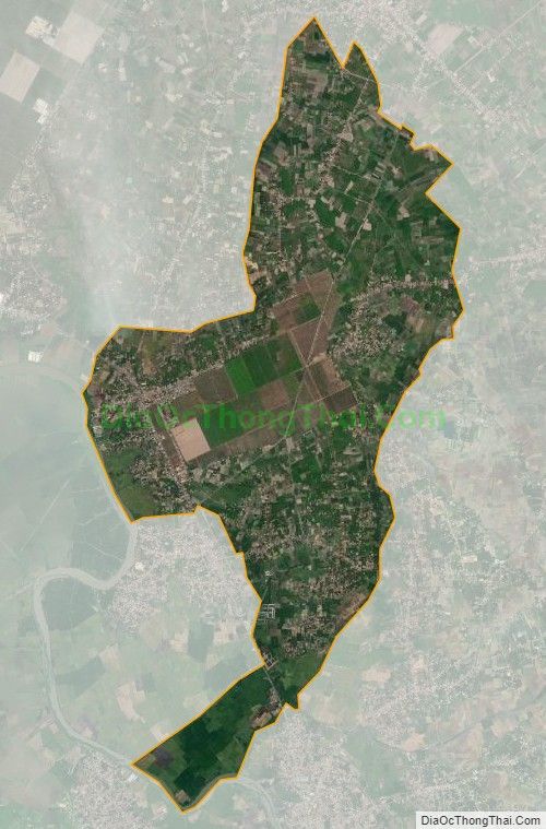 Bản đồ vệ tinh xã Hiệp Thạnh, huyện Gò Dầu