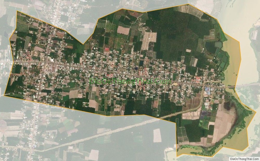 Bản đồ vệ tinh Thị trấn Tân Châu, huyện Tân Châu