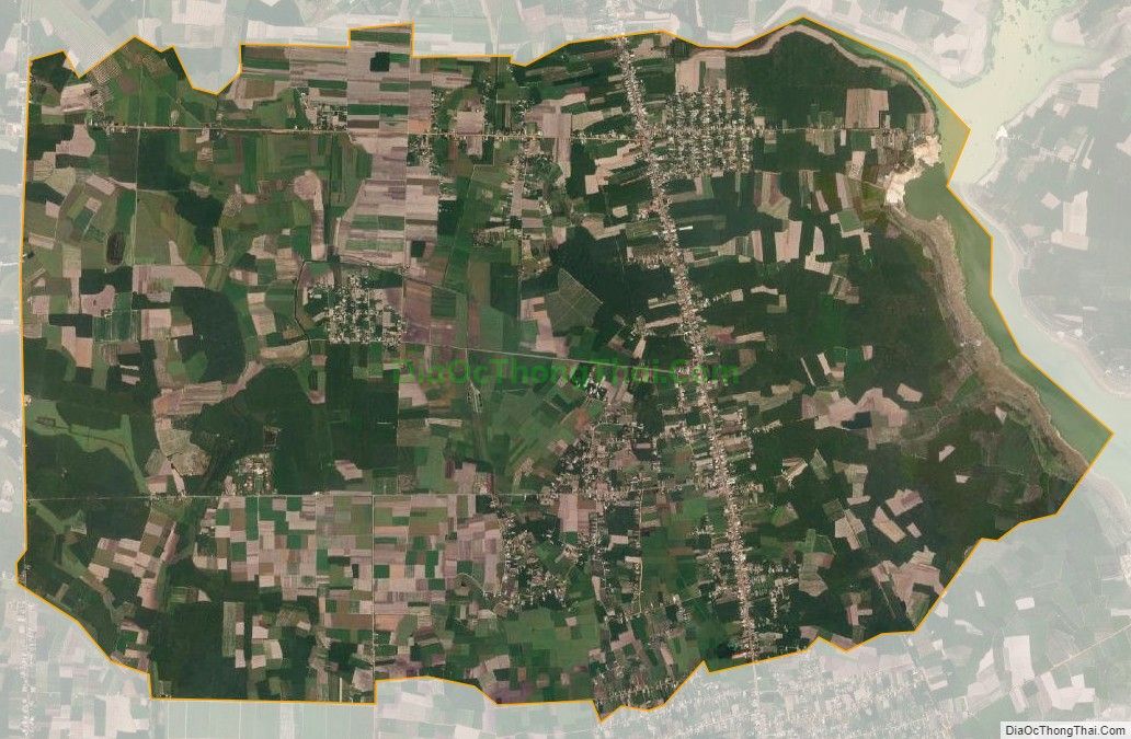 Bản đồ vệ tinh xã Tân Phú, huyện Tân Châu